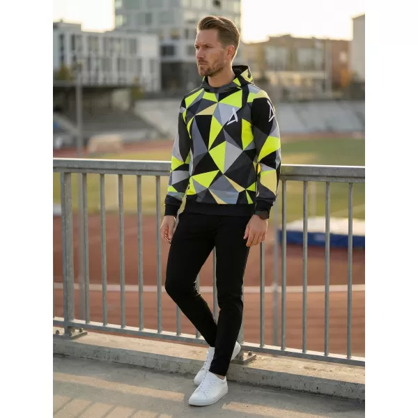 Pánská funkční mikina premium ALTISPORT VOJ/ALM007MI01 ČERNÁ/FLUO YELLOW 