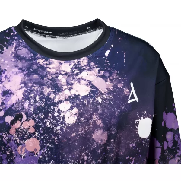  Dámská funkční cropped mikina premium ALTISPORT VOJ/ALW055MI08 ČERNOFIALOVÁ 