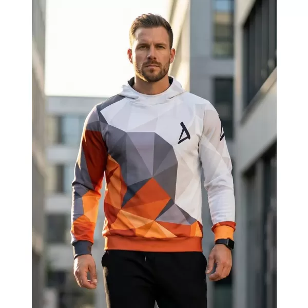  Pánská funkční mikina premium ALTISPORT VOJ/ALM007MI01 ORANŽOVÁ/ŠEDÁ 