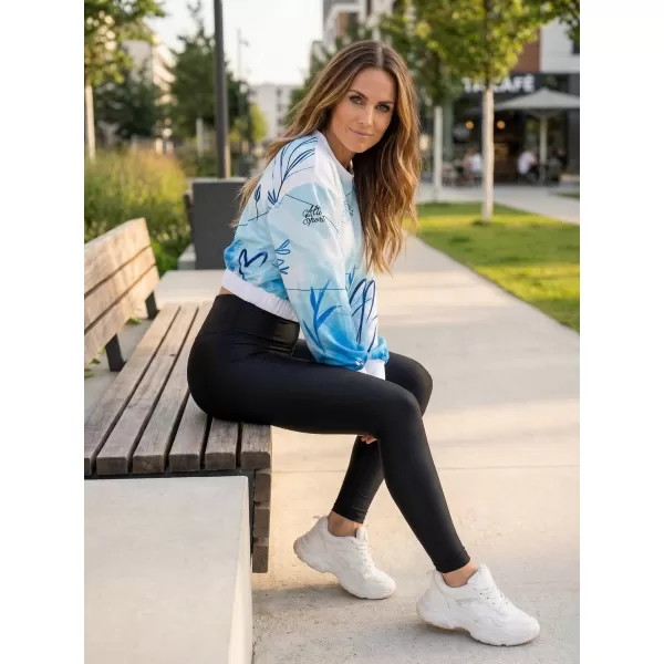  Dámská funkční cropped mikina premium ALTISPORT VOJ/ALW083MI08 BÍLOMODRÁ 