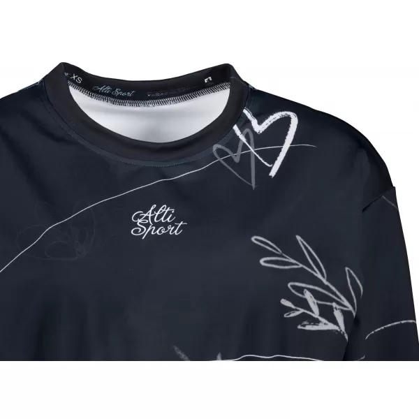  Dámská funkční cropped mikina premium ALTISPORT VOJ/ALW083MI08 ČERNOBÍLÁ 