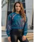 Dámská funkční cropped mikina premium ALTISPORT VOJ/ALW082MI08 PETROLEJOVÁ