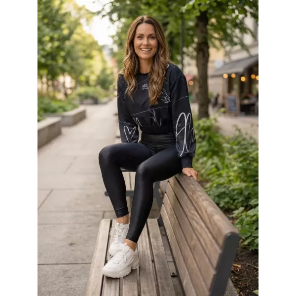  Dámská funkční cropped mikina premium ALTISPORT VOJ/ALW083MI08 ČERNOBÍLÁ 