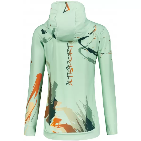  Dámská funkční mikina premium ALTISPORT VOJ/ALW074MI01 ZELENÁ-ORANŽOVÁ 