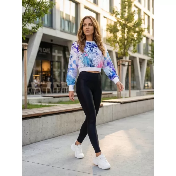  Dámská funkční cropped mikina premium ALTISPORT VOJ/ALW055MI08 FIALOVÁ/MODRÁ 