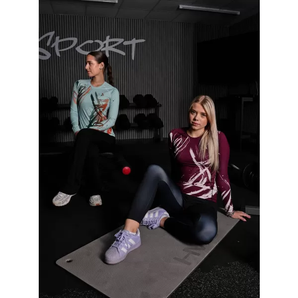  Dámské funkční tričko s dlouhým rukávem premium ALTISPORT VOJ/ALW074TR03 ZELENÁ/ORANŽOVÁ 