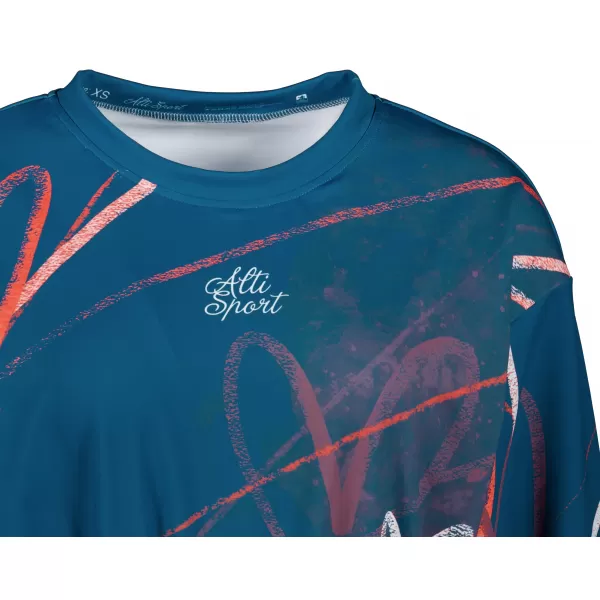  Dámská funkční cropped mikina premium ALTISPORT VOJ/ALW082MI08 PETROLEJOVÁ 