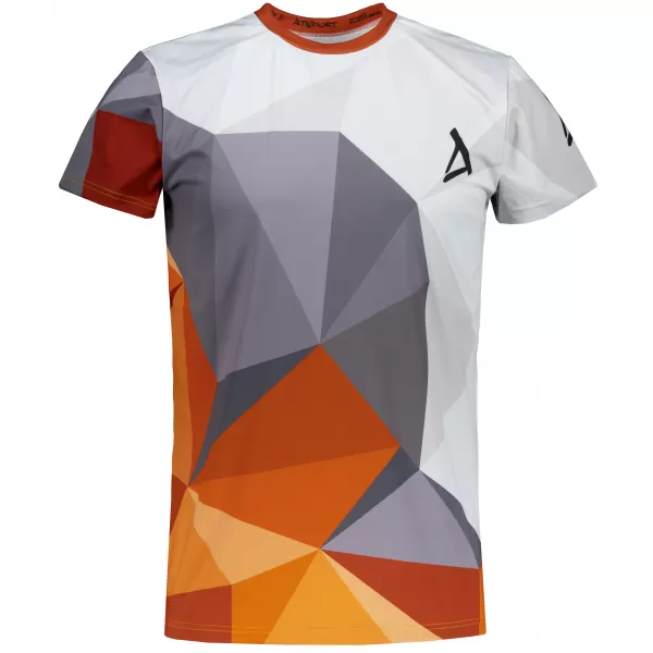  Pánské funkční triko premium plus  ALTISPORT VOJ/ALM007TR02 ORANŽOVÁ/ŠEDÁ 