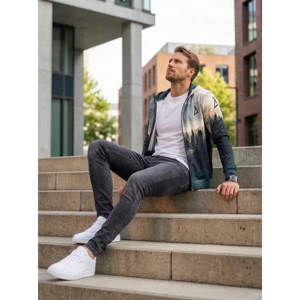  Pánská funkční mikina na zip premium ALTISPORT VOJ/ALM030MI02 LES/ZELENÁ 