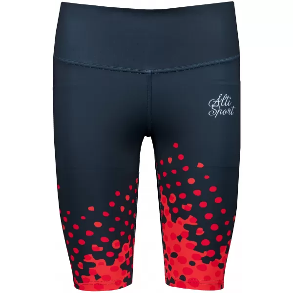  Dámské legíny nad kolena premium ALTISPORT VOJ/ALW109LEG02 ČERVENO-ČERNÁ 