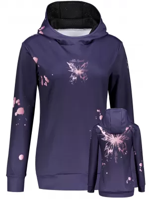 Dámská funkční mikina premium ALTISPORT VOJ/ALW077MI01 TMAVĚ FIALOVÁ/RŮŽOVÁ