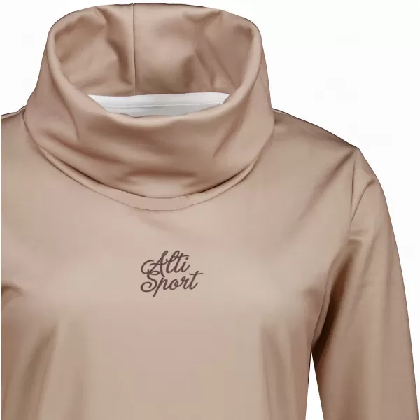  Dámská prodloužená mikina premium ALTISPORT VOJ/ALW0107MI06 HNĚDÁ 