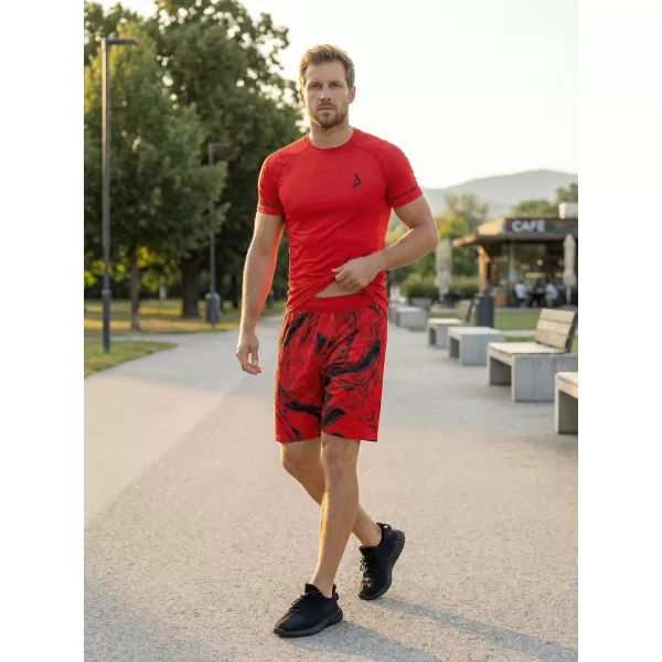  Pánské funkční šortky premium ALTISPORT VOJ/ALM071KRA01 ČERVENÁ 