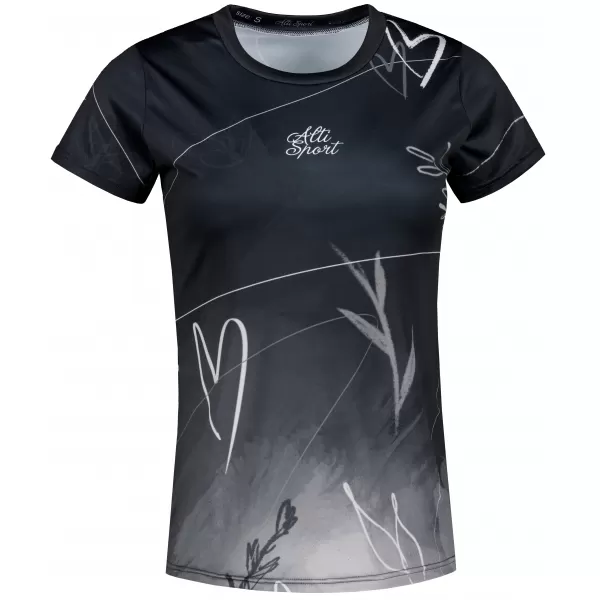  Dámské funkční triko premium ALTISPORT VOJ/ALW083TR01 ČERNOBÍLÁ 