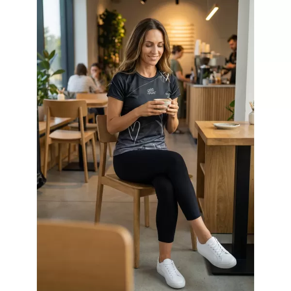  Dámské funkční triko premium ALTISPORT VOJ/ALW083TR01 ČERNOBÍLÁ 