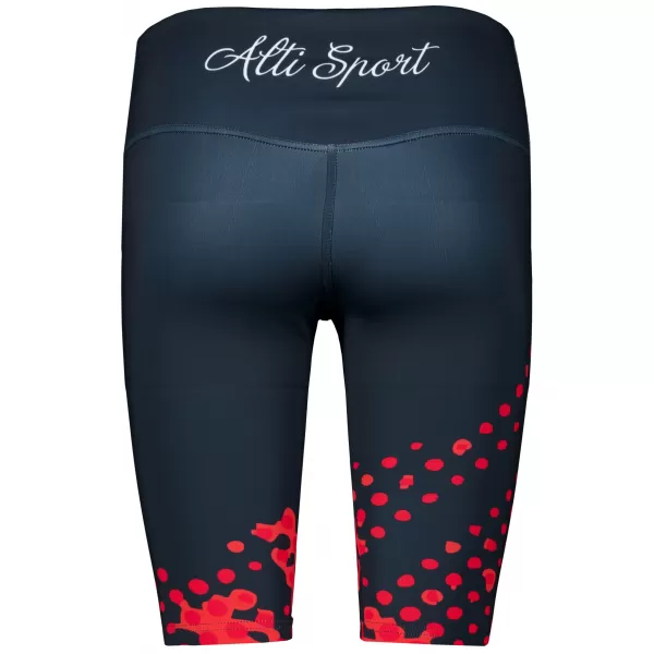  Dámské legíny nad kolena premium ALTISPORT VOJ/ALW109LEG02 ČERVENO-ČERNÁ 