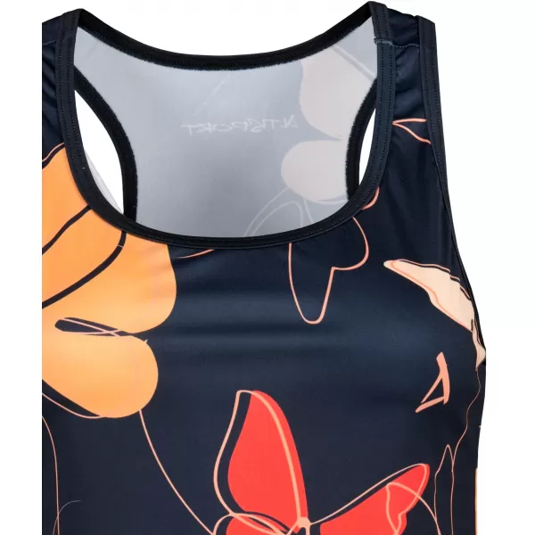  Dámské funkční tílko premium ALTISPORT VOJ/ALW086TIL01 ČERNÁ/ORANŽOVÁ 