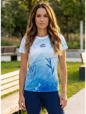 Dámské funkční triko premium ALTISPORT VOJ/ALW083TR01 BÍLOMODRÁ