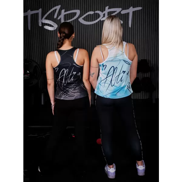  Dámské funkční tílko premium ALTISPORT VOJ/ALW083TIL01 BÍLOMODRÁ 