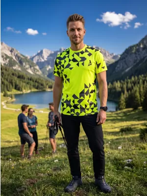 Pánské funkční triko premium ALTISPORT VOJ/ALM108TR01 NEON ŽLUTÁ