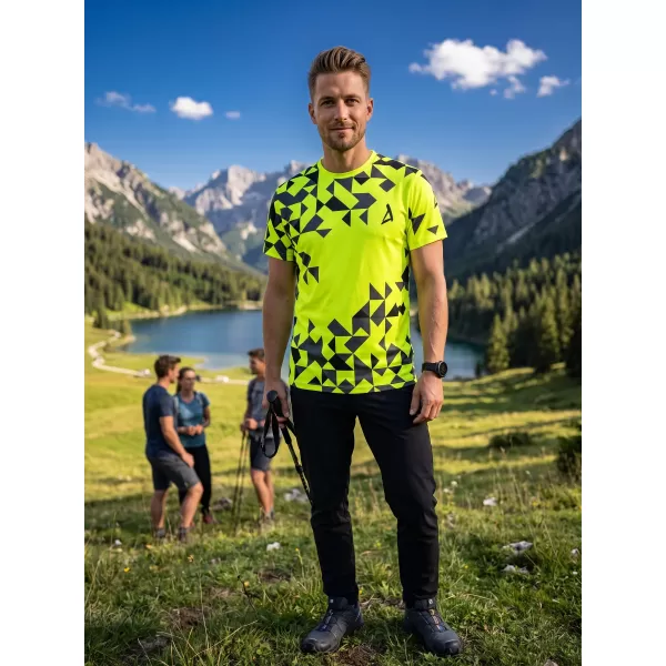  Pánské funkční triko premium ALTISPORT VOJ/ALM108TR01 NEON ŽLUTÁ 