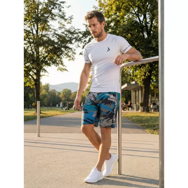  Pánské funkční šortky premium ALTISPORT VOJ/ALM014KRA01 ČERNÁ/PETROLEJOVÁ 