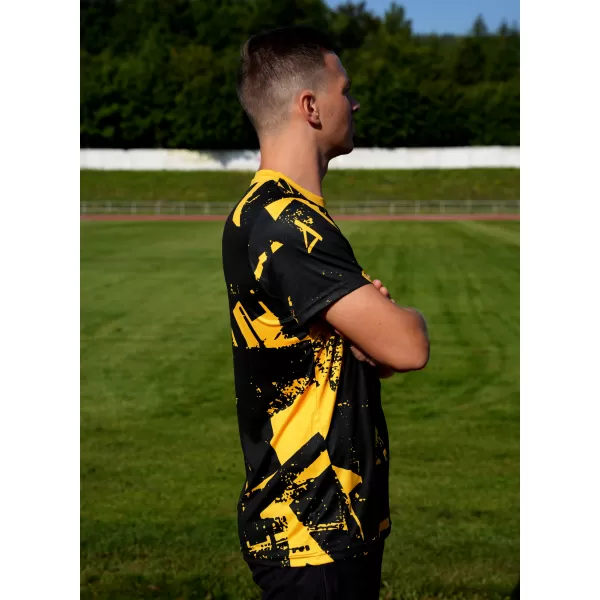  Pánské funkční triko premium ALTISPORT VOJ/ALM079TR01 ČERNOŽLUTÁ 