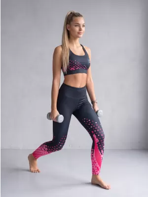 Dámské legíny premium ALTISPORT VOJ/ALW109LEG01 RŮŽOVO-ČERNÁ