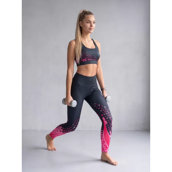  Dámské legíny premium ALTISPORT VOJ/ALW109LEG01 RŮŽOVO-ČERNÁ 