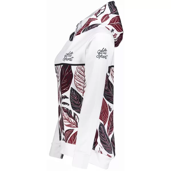  Dámská funkční mikina premium ALTISPORT VOJ/ALW061MI01 BÍLÁ/VÍNOVÁ 