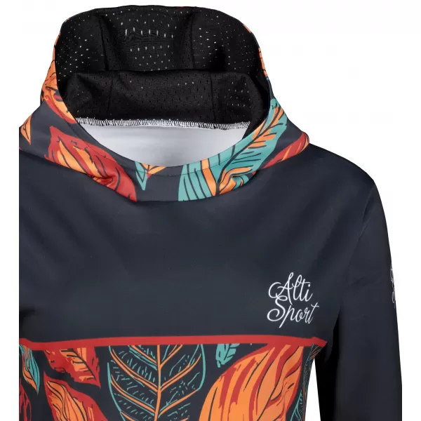  Dámská funkční mikina premium ALTISPORT VOJ/ALW061MI01 ORANŽOVÁ/MODRÁ 
