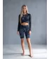 Dámské legíny nad kolena premium ALTISPORT VOJ/ALW110LEG02 ČERNÁ