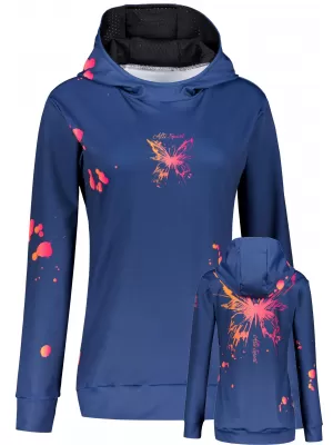 Dámská funkční mikina premium ALTISPORT VOJ/ALW077MI01 TMAVĚ MODRÁ/ORANŽOVÁ