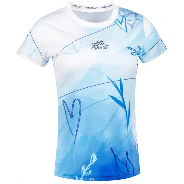  Dámské funkční triko premium ALTISPORT VOJ/ALW083TR01 BÍLOMODRÁ 