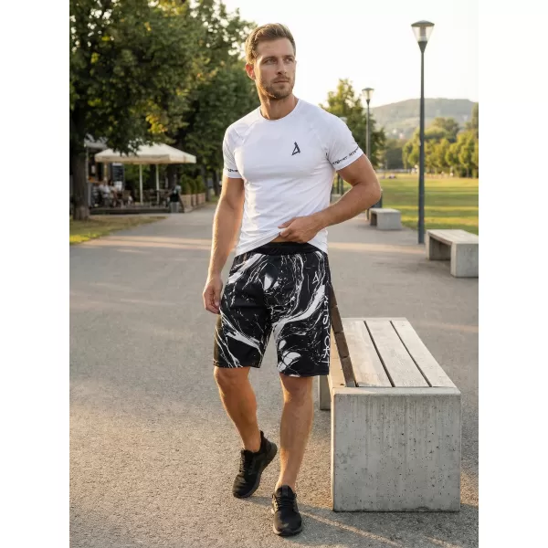  Pánské funkční šortky premium ALTISPORT VOJ/ALM071KRA01 ČERNOBÍLÁ 