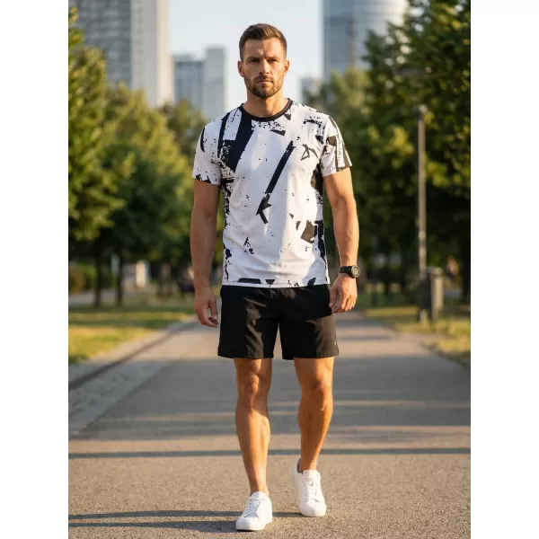  Pánské funkční triko premium ALTISPORT VOJ/ALM079TR01 BÍLOČERNÁ 