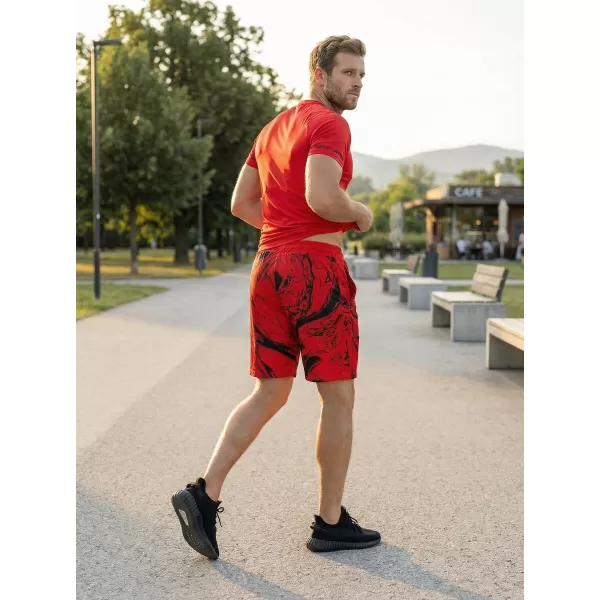  Pánské funkční šortky premium ALTISPORT VOJ/ALM071KRA01 ČERVENÁ 
