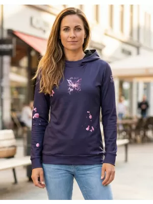 Dámská funkční mikina premium ALTISPORT VOJ/ALW077MI01 TMAVĚ FIALOVÁ/RŮŽOVÁ