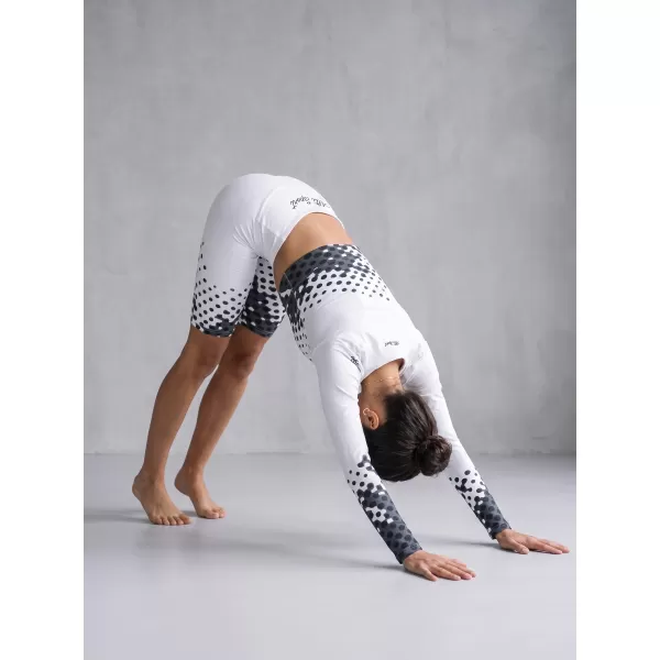  Dámské legíny nad kolena premium ALTISPORT VOJ/ALW109LEG02 BÍLOČERNÁ 