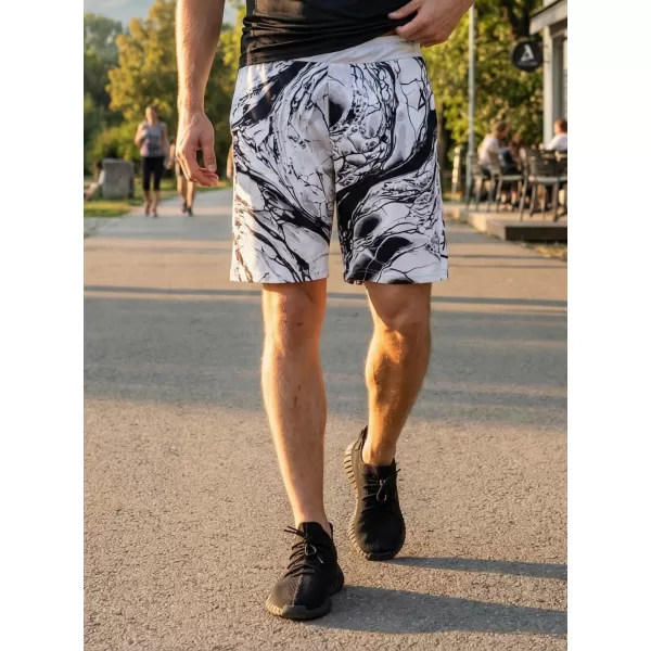  Pánské funkční šortky premium ALTISPORT VOJ/ALM071KRA01 BÍLOČERNÁ 