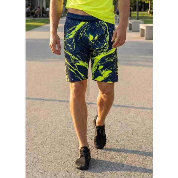  Pánské funkční šortky premium ALTISPORT VOJ/ALM071KRA01 NAVY/ŽLUTÁ 