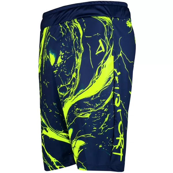  Pánské funkční šortky premium ALTISPORT VOJ/ALM071KRA01 NAVY/ŽLUTÁ 