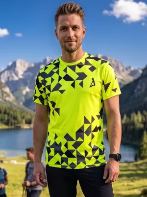 Pánské funkční triko premium ALTISPORT VOJ/ALM108TR01 NEON ŽLUTÁ