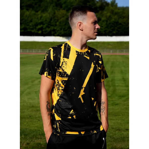  Pánské funkční triko premium ALTISPORT VOJ/ALM079TR01 ČERNOŽLUTÁ 
