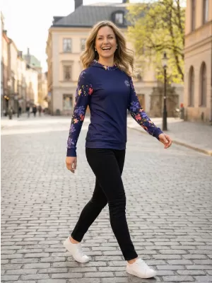 Dámská funkční mikina premium ALTISPORT VOJ/ALW063MI01 TMAVĚ FIALOVÁ