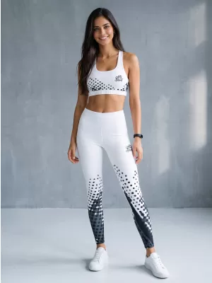 Dámské legíny premium ALTISPORT VOJ/ALW109LEG01 BÍLOČERNÁ