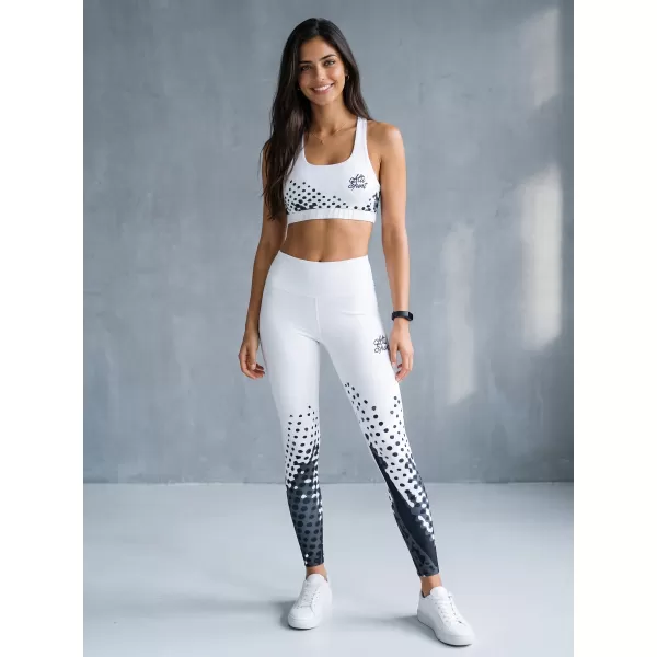  Dámské legíny premium ALTISPORT VOJ/ALW109LEG01 BÍLOČERNÁ 