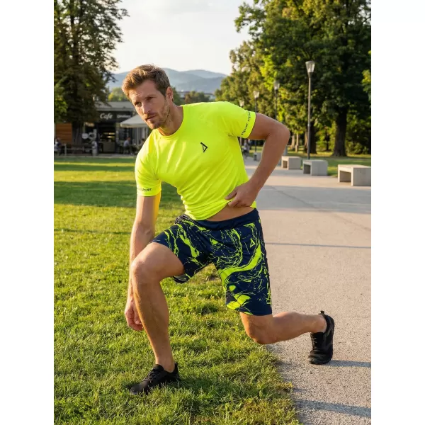  Pánské funkční šortky premium ALTISPORT VOJ/ALM071KRA01 NAVY/ŽLUTÁ 