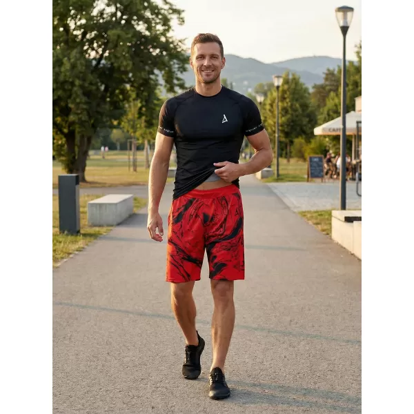  Pánské funkční šortky premium ALTISPORT VOJ/ALM071KRA01 ČERVENÁ 