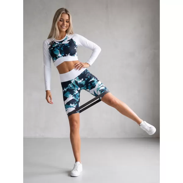  Dámské legíny nad kolena premium ALTISPORT VOJ/ALW110LEG02 MODROBÍLÁ 